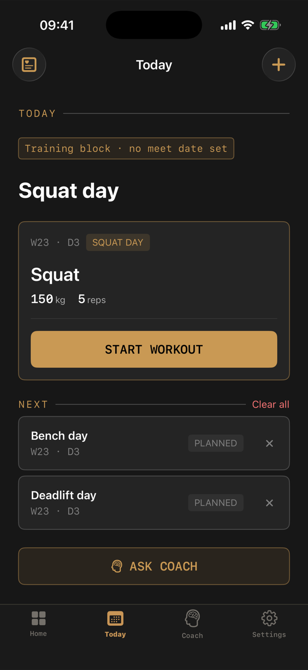 PowerliftME — Today
